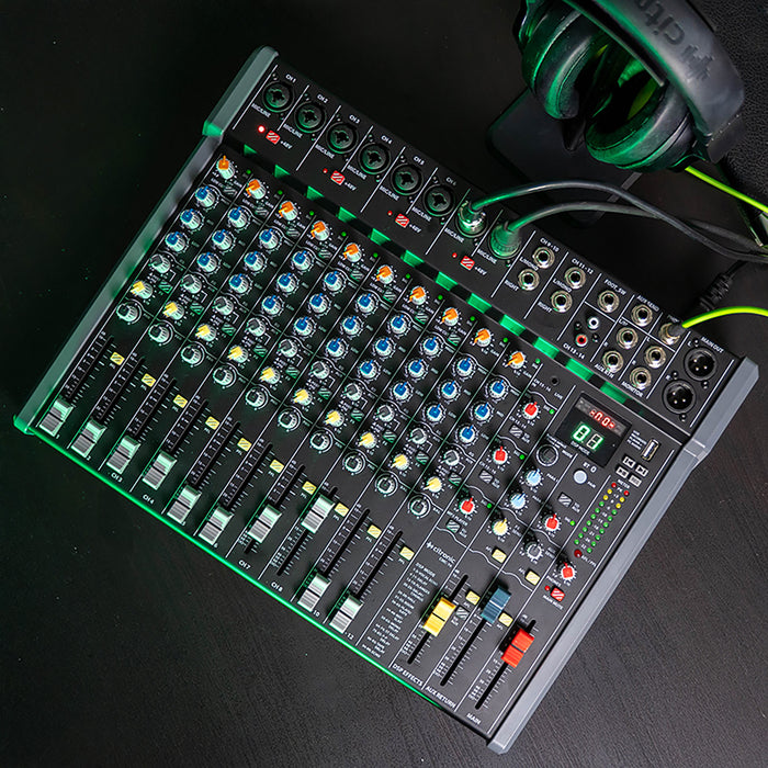 Citronic CMC Series 8-Channel Professional Audio Mixer with DSP FX, USB & BT | 170.942UK Audio Mixer Citronic