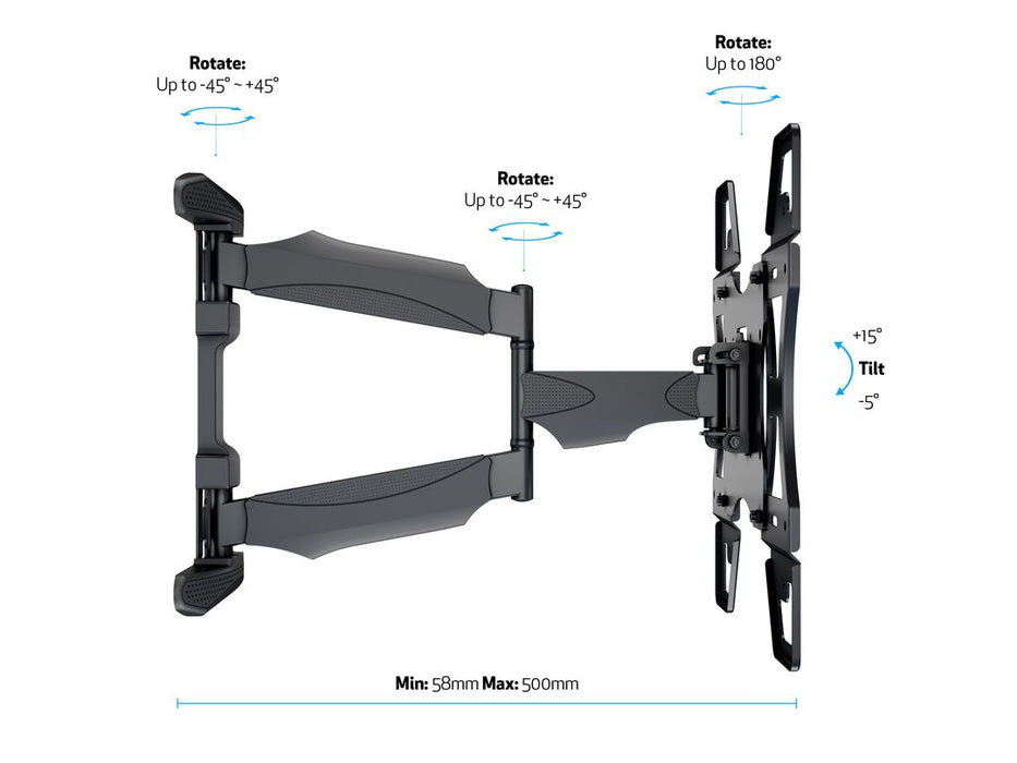 Multibrackets M VESA Flexarm Full Motion Single | For 32" - 55" Screens