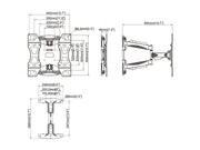 Multibrackets 32" - 50" M VESA Flexarm Full Motion Single Wall Mount Wall Mount Bracket Multibrackets