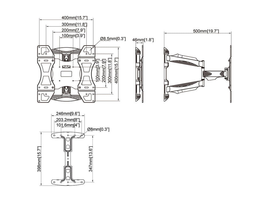 Multibrackets M VESA Flexarm Full Motion Single | For 32" - 55" Screens