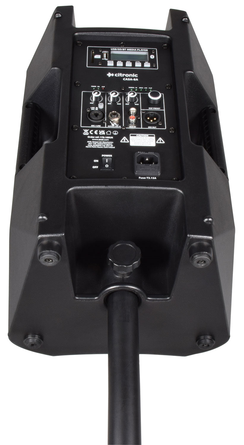 Citronic Wired & Wireless 200 W Full Range Loudspeaker Black | 178.108UK Speaker Citronic