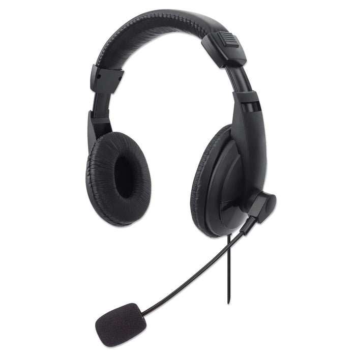 Manhattan 179843 Stereo Over-Ear Headset Adjustable Microphone Headset Manhattan