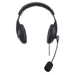Manhattan 179843 Stereo Over-Ear Headset Adjustable Microphone