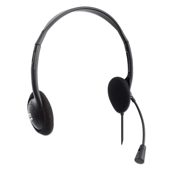 Manhattan Stereo On-Ear Headset Adjustable Microphone Headset Manhattan