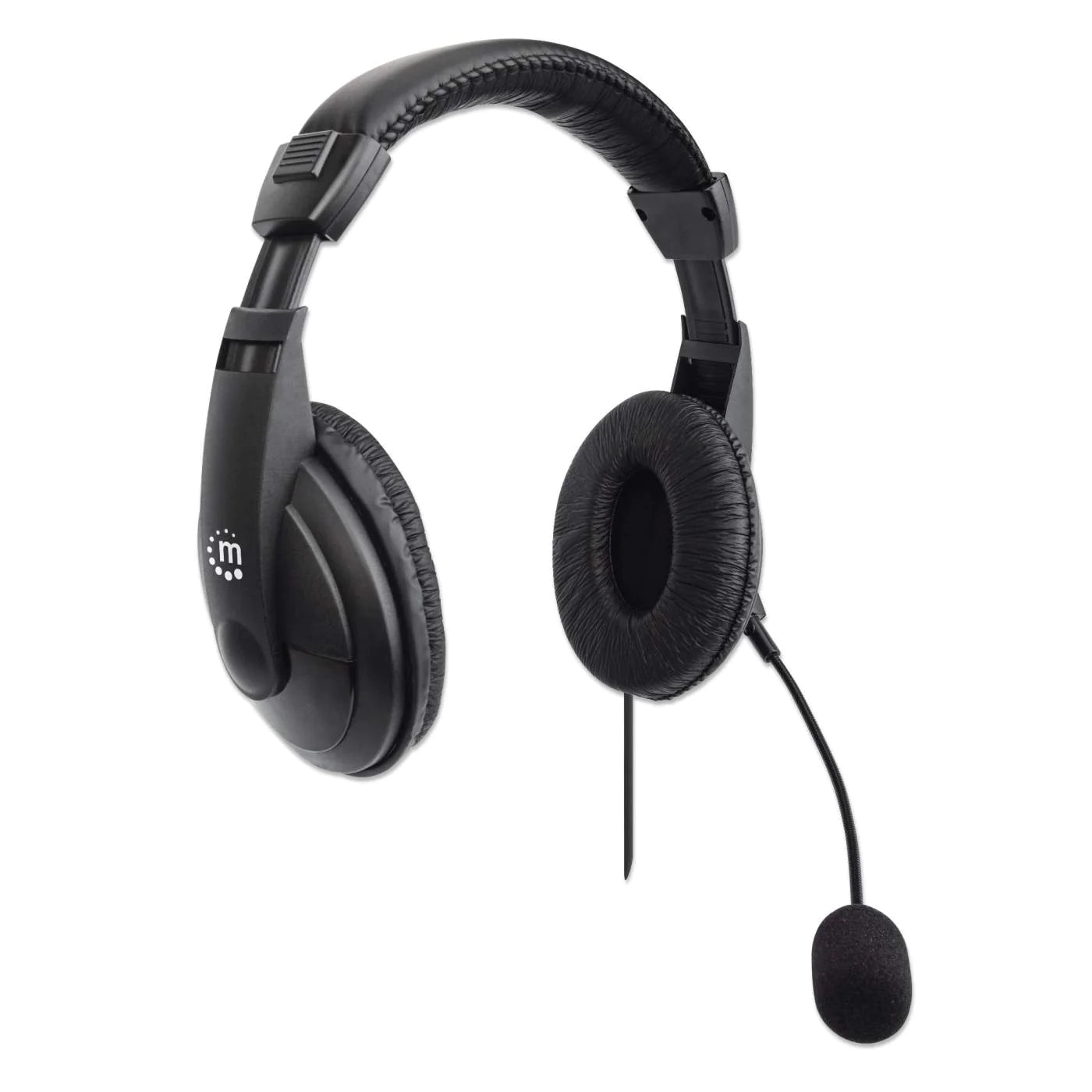 Manhattan 179881 Stereo Over-Ear Headset Adjustable Microphone Headset Manhattan