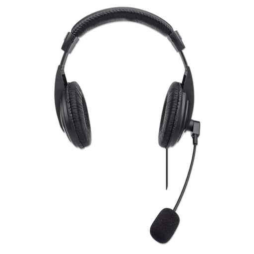 Manhattan 179881 Stereo Over-Ear Headset Adjustable Microphone