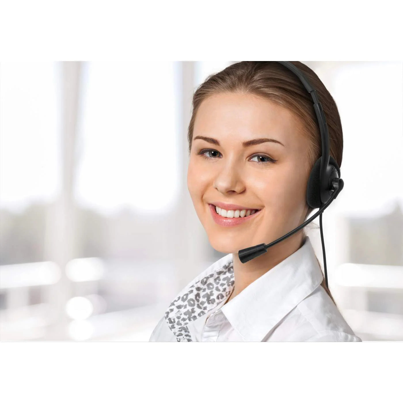 Manhattan 179898 Stereo On-Ear Headset Adjustable Microphone Headset Manhattan