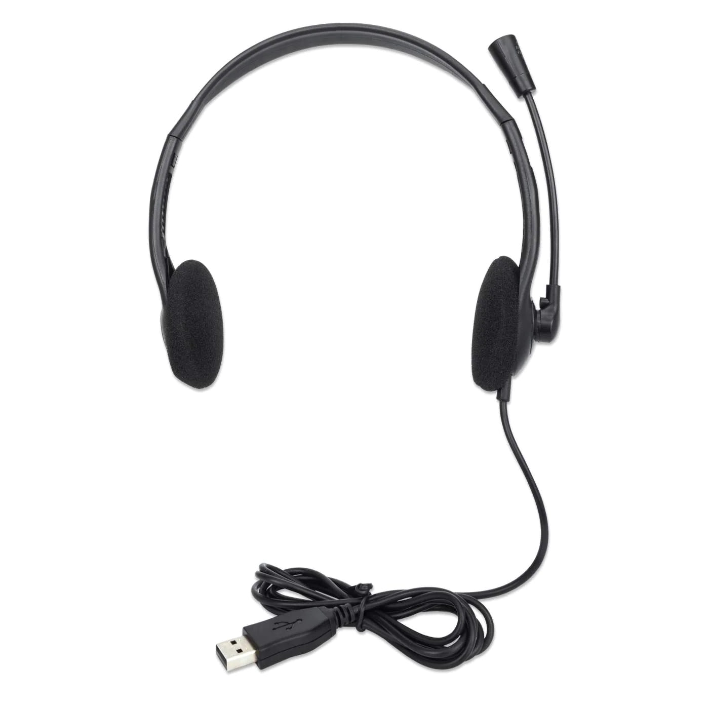 Manhattan 179898 Stereo On-Ear Headset Adjustable Microphone Headset Manhattan