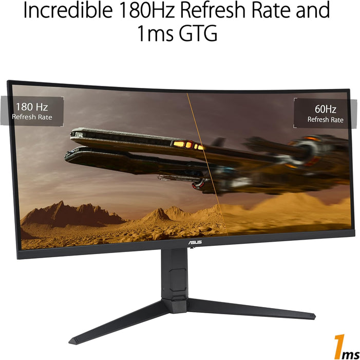 Asus TUF Gaming 34" WQHD Ultra-wide Curved 180Hz Gaming Monitor | VG34VQL3A