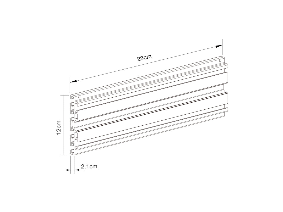 Multibrackets M Pro Series Single Screen Rail - 28cm Mounting Accessory Multibrackets