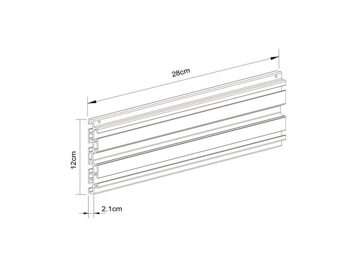 Multibrackets M Pro Series Single Screen Rail - 28cm Mounting Accessory Multibrackets