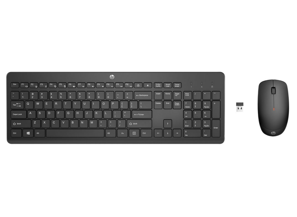 HP 230 Wireless Keyboard & Mouse Combo - Quiet Full-Size Keyboard, 1600 DPI Mouse | 18H24AA