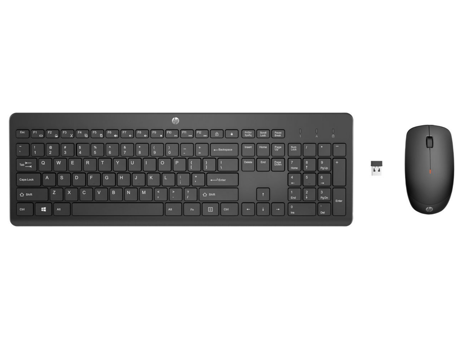 HP 230 Wireless Keyboard Mouse Combo – Swedish Layout, Black | 18H24AA#ABS Keyboard & Mouse HP