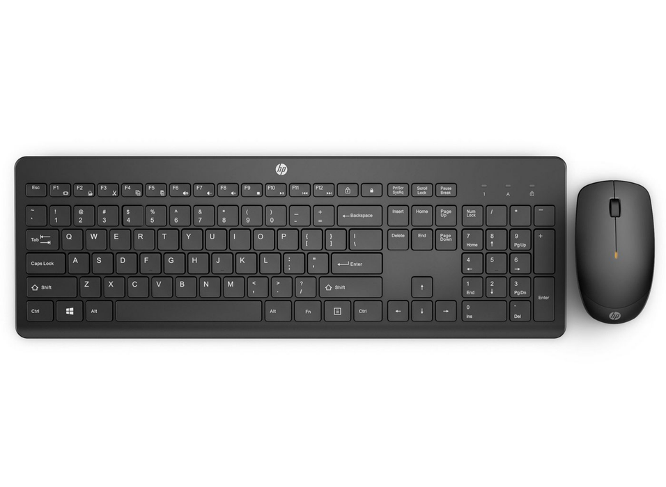 HP 230 Wireless Keyboard & Mouse Combo – UK Layout, Quiet Typing (Black) | 18H24AA#ABU