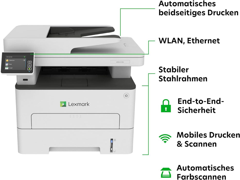 Lexmark MB2236adw Laser 34 Ppm 600 x 600 DPI A4 Wi-Fi Printer