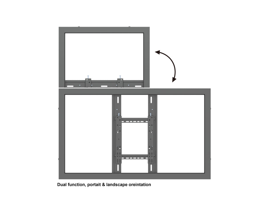 Multibrackets M Pro Series Enclosure 43" High Brightness Wall Small Black Signage Display Enclosures Multibrackets