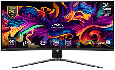 MSI MAG 341CQP QD-OLED 34" UWQHD Gaming Monitor Gaming Monitor MSI