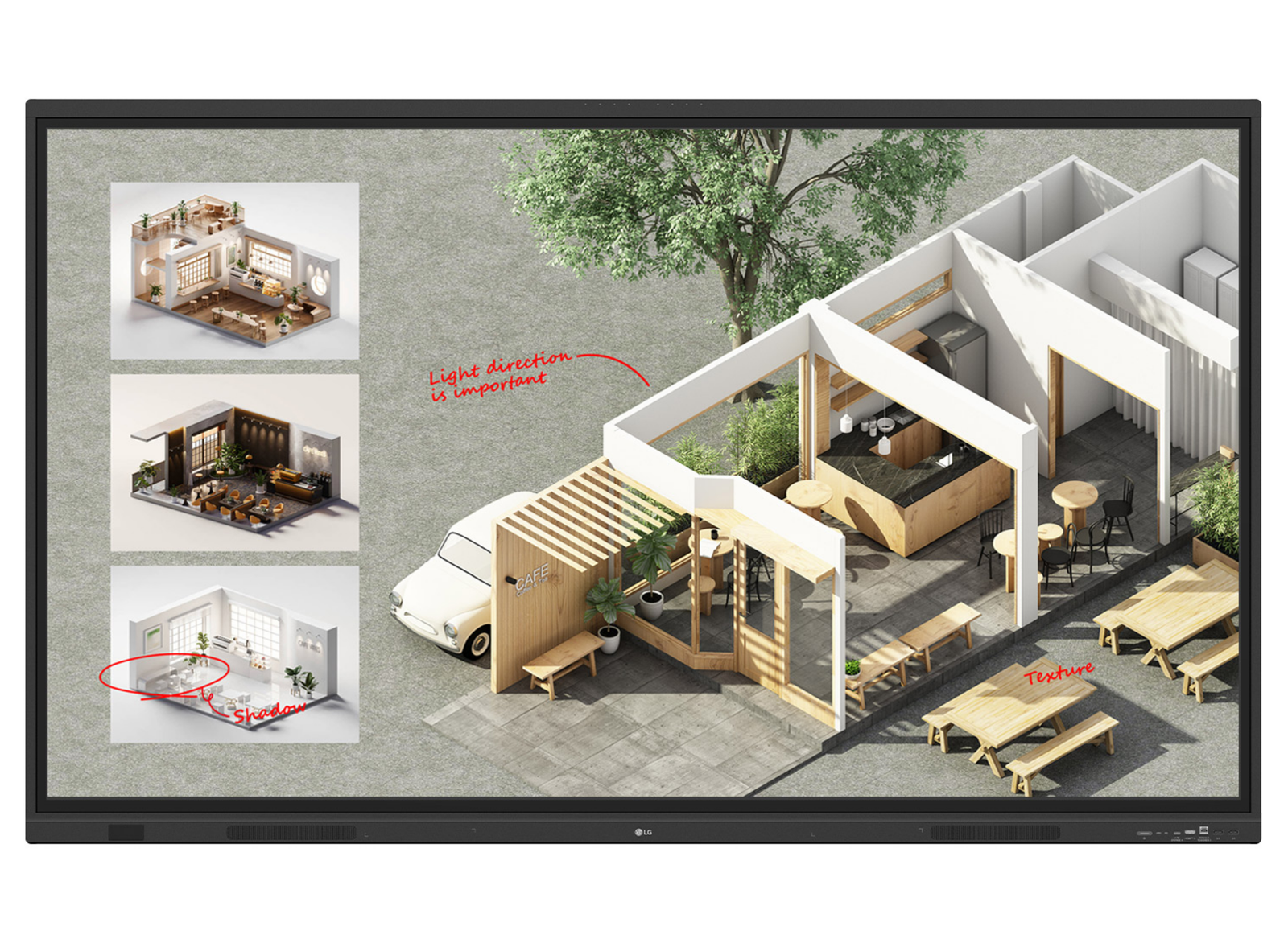 LG 75TR3DQ-B.AUEQ 75" 4K Ultra HD CreateBoard Standard Interactive Display Interactive Touchscreen Display LG