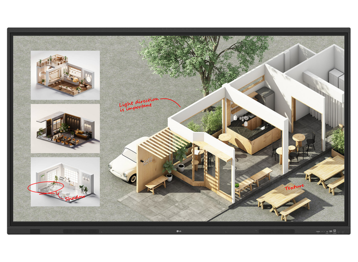 LG 75TR3DQ-B.AUEQ 75" 4K Ultra HD CreateBoard Standard Interactive Display Interactive Touchscreen Display LG