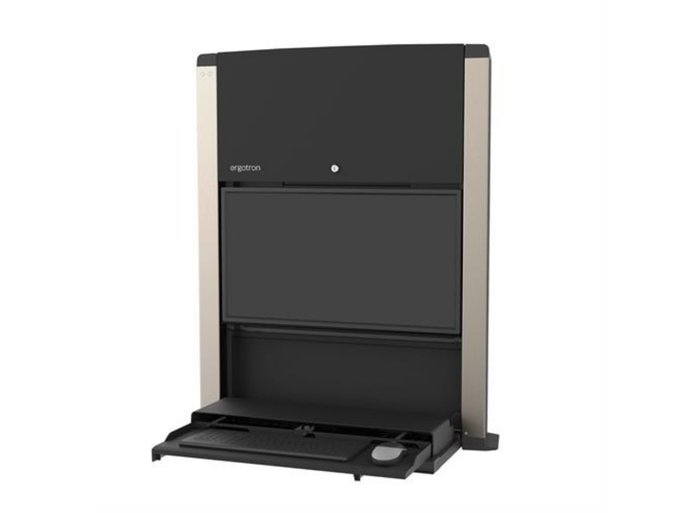 Ergotron CareFit™ Enclosure (Matte Black) For Wall-Mount Computer Workstation | 61-367-060 AV Accessory Ergotron