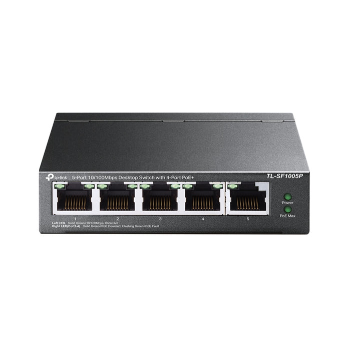 TP-Link TL-SF1005P 5-Port 10/100Mbps Desktop Switch with 4-Port PoE+