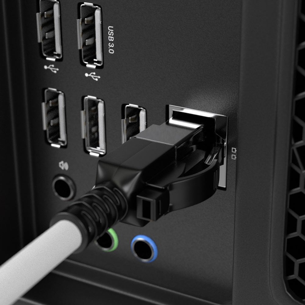 Lindy 1m Cat.6A S/FTP Locking Network Cable, Grey | 47602 LAN / Ethernet Cable Lindy