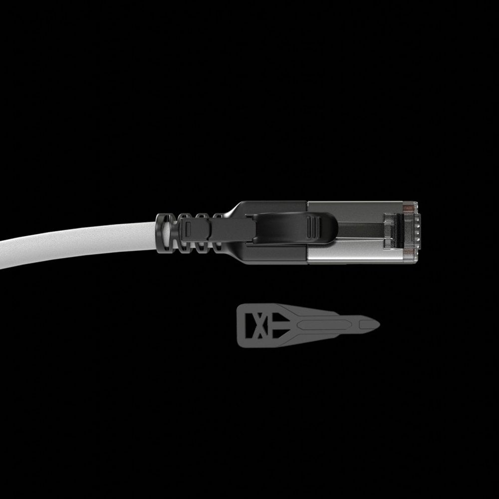 Lindy 1m Cat.6A S/FTP Locking Network Cable, Grey | 47602 LAN / Ethernet Cable Lindy