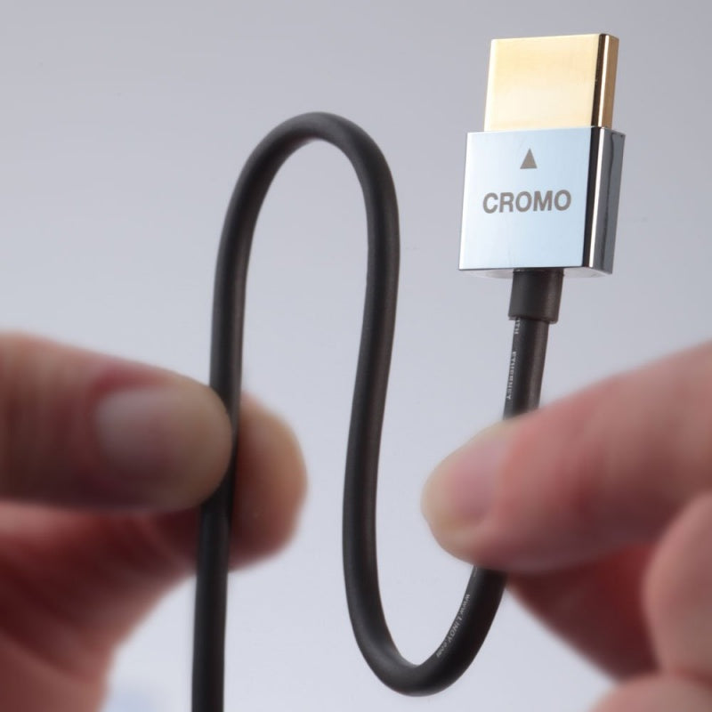 Lindy 1m CROMO Slim High Speed HDMI Cable with Ethernet | 41671 HDMI Cable Lindy