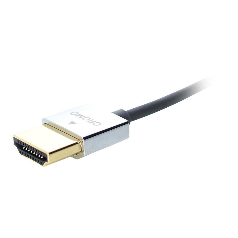 Lindy 1m CROMO Slim High Speed HDMI Cable with Ethernet | 41671 HDMI Cable Lindy