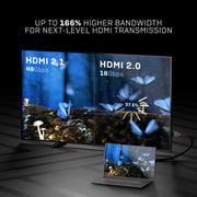 Lindy 1m Ultra High Speed HDMI Cable, Anthra Line | 36952 HDMI Cable Lindy