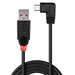 Lindy 1m USB 2.0 Cable - Type A to Micro-B Cable, 90 Degree Right Angle | 31976 USB Cable Lindy