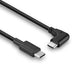 Lindy 1m USB 2.0 Straight USB-C to Right-Angled USB-C Cable | 32005 USB-C Cable Lindy