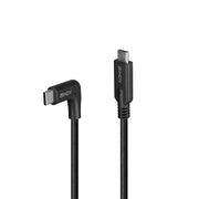 Lindy 1m USB 3.2 Straight USB-C to Right-Angled USB-C Cable, 10Gbps | 32018 USB Cable Lindy