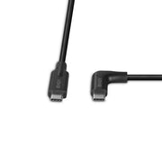 Lindy 1m USB 3.2 Straight USB-C to Right-Angled USB-C Cable, 10Gbps | 32018 USB Cable Lindy