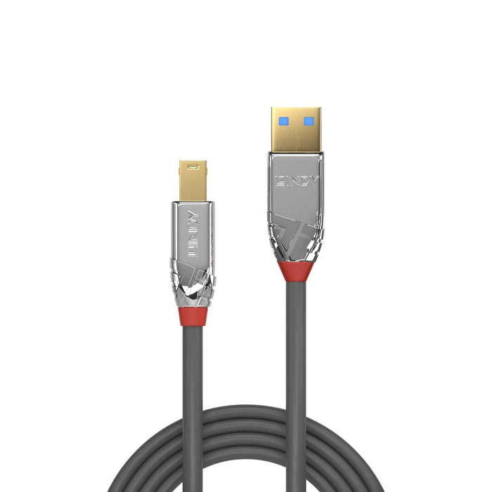 Lindy 1m USB 3.2 Type A to B Cable, 5Gbps, Cromo Line | 36661 USB Cable Lindy