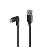 Lindy 1m USB 3.2 Type-A to Right-Angled USB-C Cable, 10Gbps | 32013