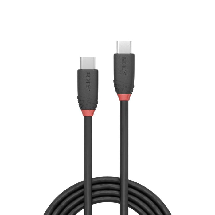 Lindy 1m USB 3.2 Type C to C Cable, 20Gbps, Black Line | 36906 USB-C Cable Lindy