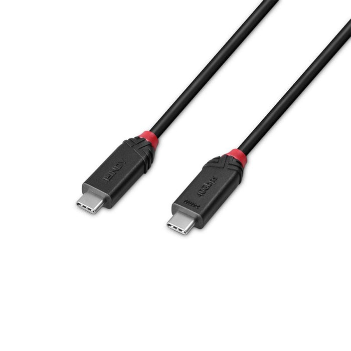 Lindy 1m USB4 240W Type C Cable, Black Line | 37001 USB-C Cable Lindy