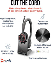 Poly Voyager 4320 UC Wireless Headset & Charge Stand Headset Poly