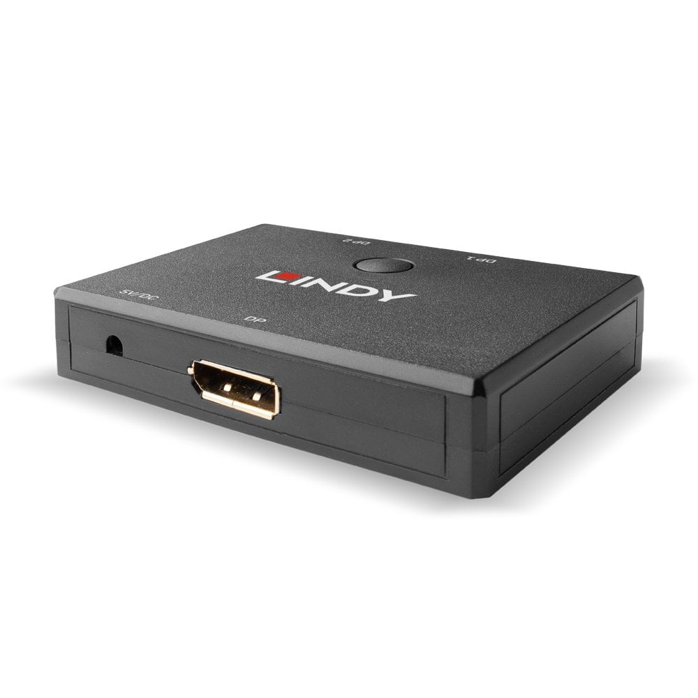 Lindy 2 Port DisplayPort 1.2 Bi-Directional Switch | 38414 Video Switch Lindy