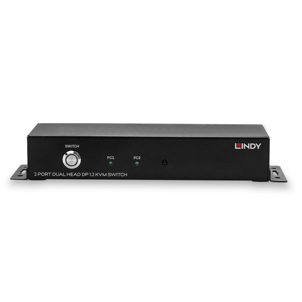 Lindy 2 Port Dual Head DisplayPort 1.2 KVM Switch | 39306 Switches Lindy