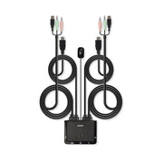 Lindy 2 Port HDMI 4K60, USB 2.0 & Audio Cable KVM Switch | 42345 Switches Lindy