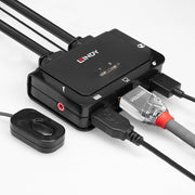 Lindy 2 Port HDMI 4K60, USB 2.0 & Audio Cable KVM Switch | 42345 Switches Lindy