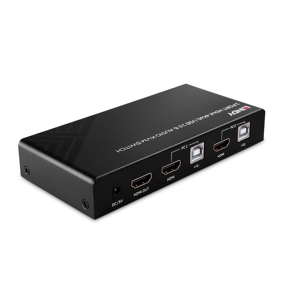 Lindy 2 Port HDMI 4K60, USB 2.0 & Audio KVM Switch - 32809 Switches Lindy