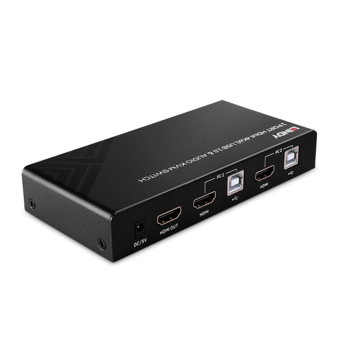 Lindy 2 Port HDMI 4K60, USB 2.0 & Audio KVM Switch - 32809 Lindy Kvm Switch Lindy