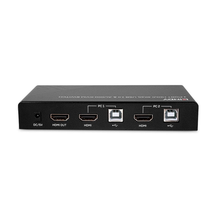 Lindy 2 Port HDMI 4K60, USB 2.0 & Audio KVM Switch - 32809 Lindy Kvm Switch Lindy