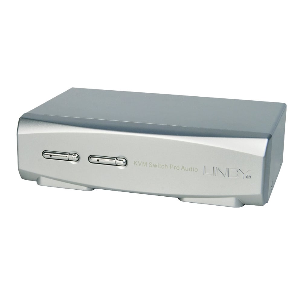 Lindy 2 Port KVM Switch Pro USB 2.0, DisplayPort 1.2 with TTU | 39304 Switches Lindy