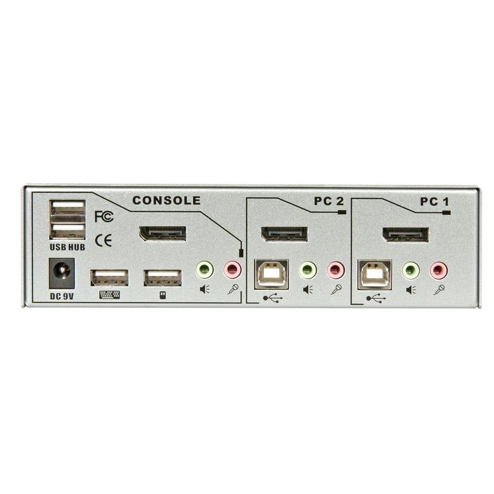 Lindy 2 Port KVM Switch Pro USB 2.0, DisplayPort 1.2 with TTU | 39304 Switches Lindy