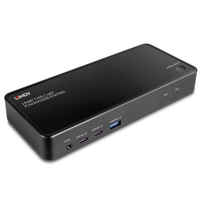 Lindy 2 Port Type C MST KVM Docking Station | 43202 Switches Lindy