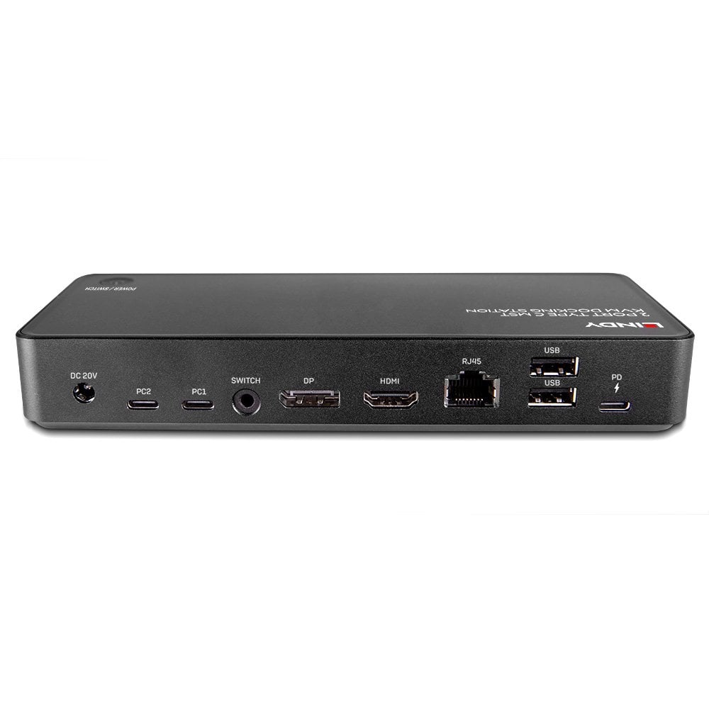 Lindy 2 Port Type C MST KVM Docking Station | 43202 Switches Lindy